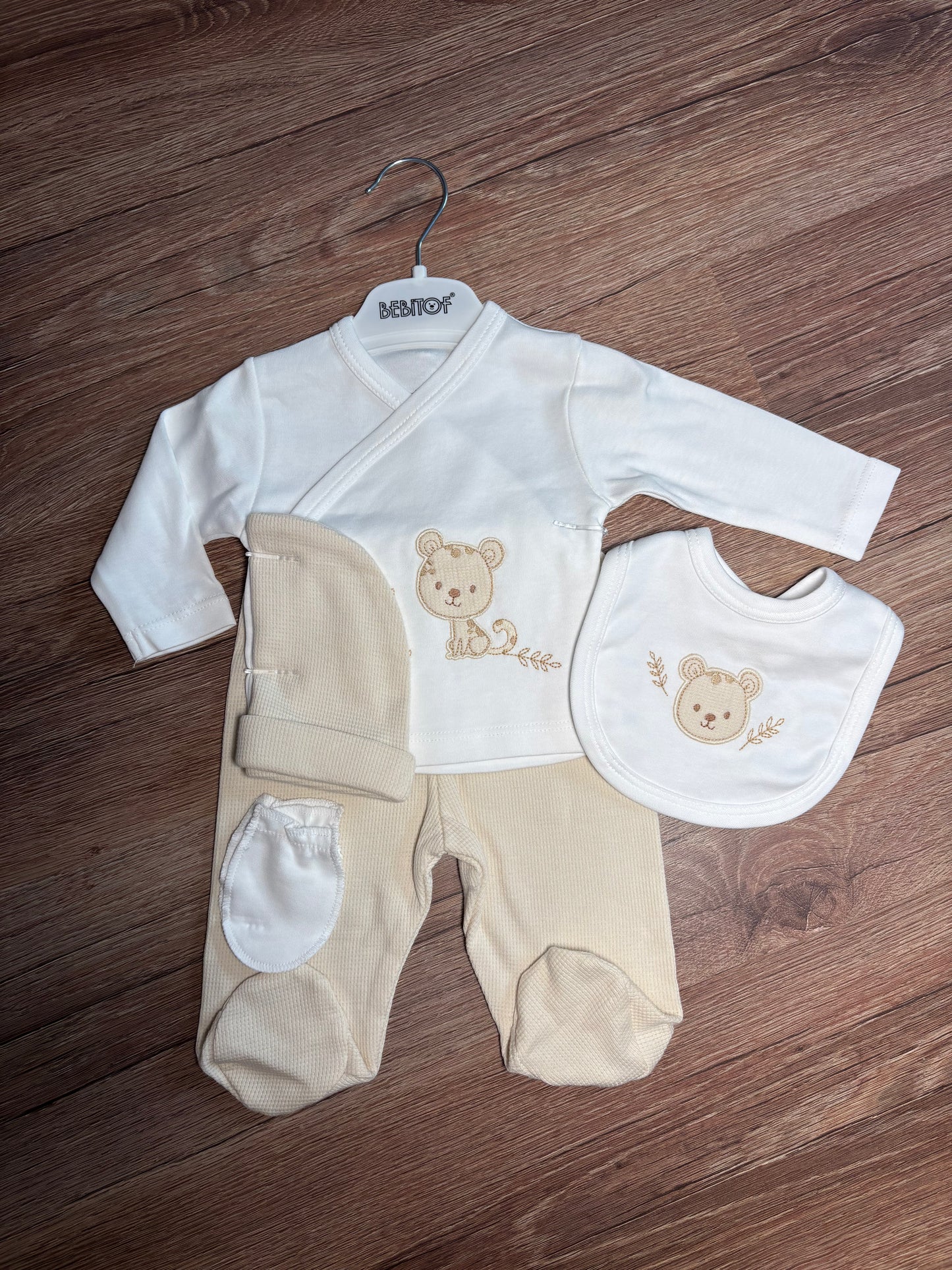 Ensemble naissance blanc – Petit ourson 🧸
