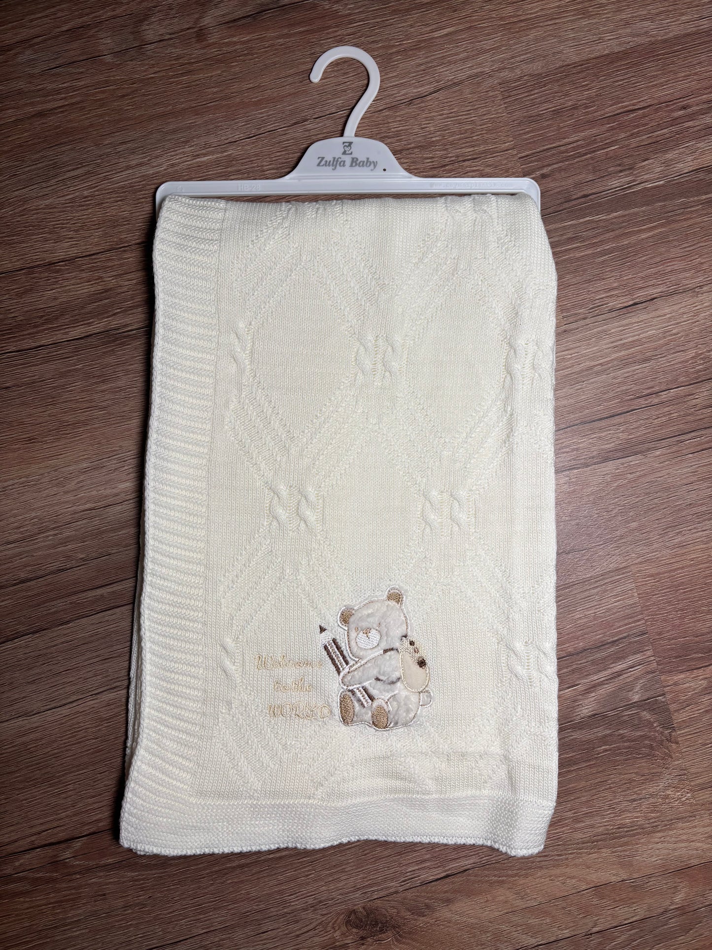 Couverture bébé en tricot – Douceur & Confort 🤍🧸