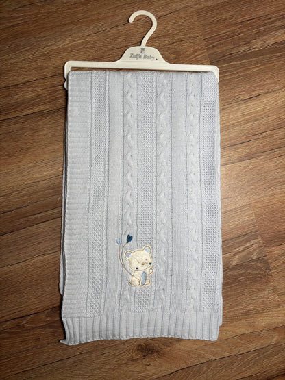 Couverture bébé en tricot – Douceur & Confort 🤍🧸