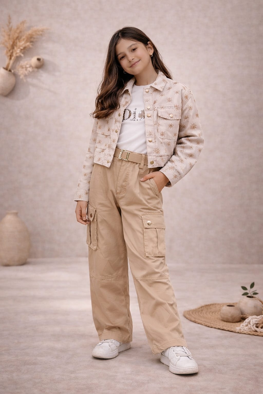 Ensemble 3 pièces raffiné et tendance pour fille
