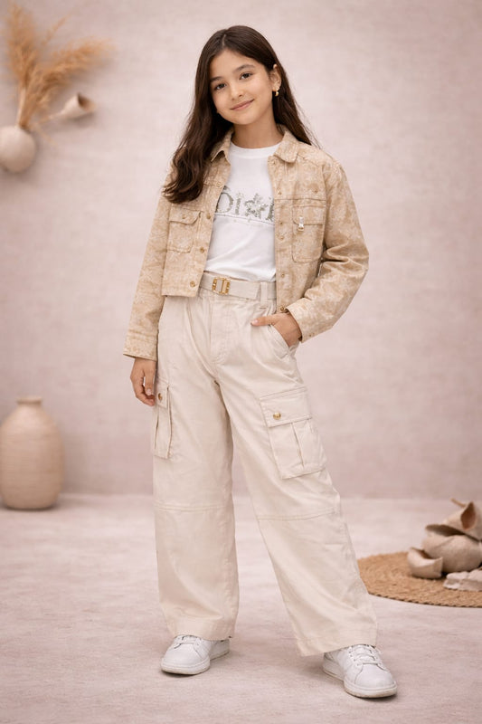 Ensemble 3 pièces chic et intemporel pour fille