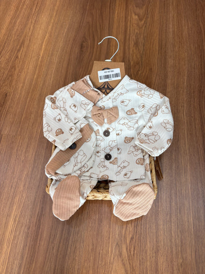 Ensemble naissance bébé 0–3 mois – 100% coton