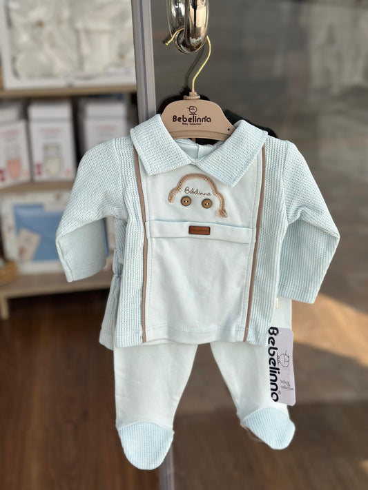 Ensemble Bébé 100% Coton – Vert Menthe Pastel