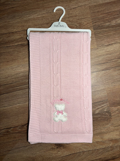 Couverture bébé en tricot – Douceur & Confort 🤍🧸